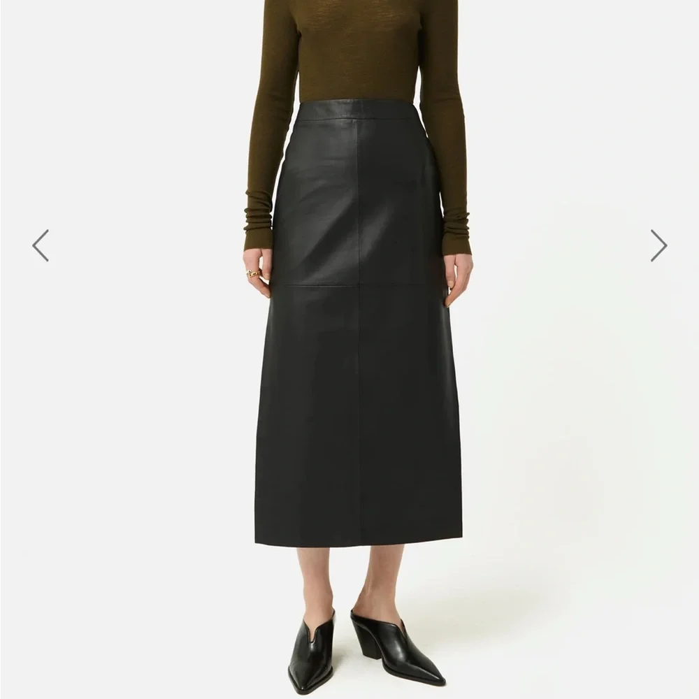 Jigsaw London leather skirt, black, 4 - Picture 2 of 12